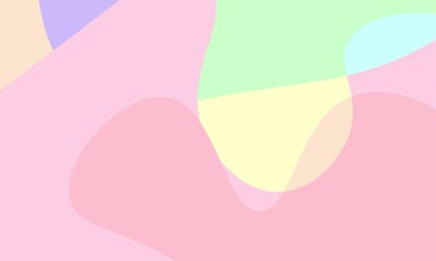 Abstract pastel liquid and curvy geometric background for banner. Vector illustration.