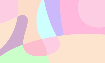 Abstract pastel liquid and curvy geometric background for banner. Vector illustration.