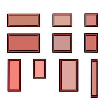 10x =Rot= Rahmen / Banner / Feld / Rand / Kasten - Vorlagen Set - Grafik & Webdesign  