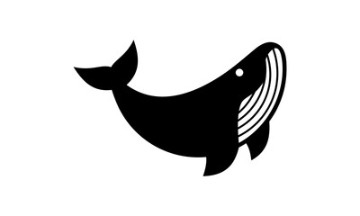 whale vector logo illustration