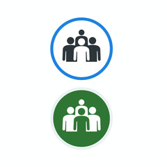 symbol of meeting point, emergency assembly point, vector art.