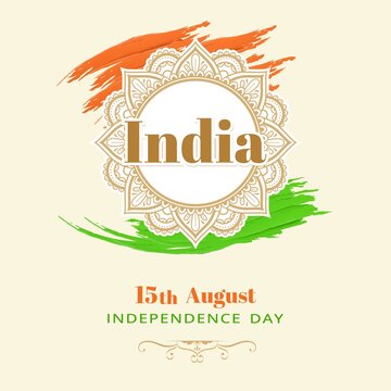 India Independence Day card. August 15
