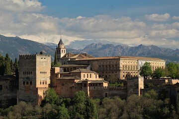 Fototapeta na wymiar View of the Alhambra, Granada, Spain