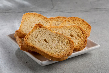 Healthy wholemeal toast on the table.