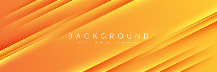 Modern soft orange glossy stripe gradient yellow futuristic abstract banner background tech graphic
