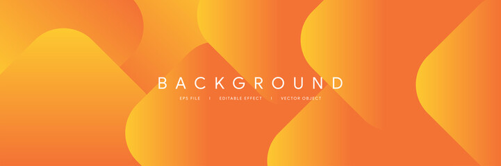 Modern soft orange glossy stripe gradient yellow futuristic abstract banner background tech graphic