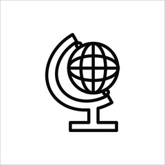 globe icon vector illustration on white background