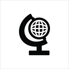 globe icon vector illustration on white background