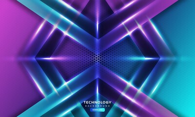 Hexagonal gaming vector abstract technology background