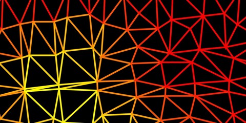 Light red, yellow vector geometric polygonal wallpaper.