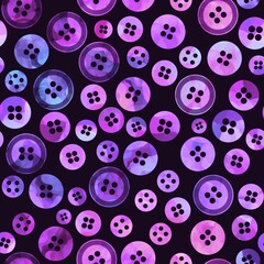 Fototapeta premium Hobbies seamless plastic buttons pattern for fabrics and wrapping paper and clothes print and kids and homemade products