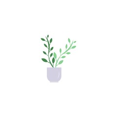 ornamental plant element icon vector design illustration