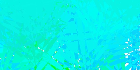 Dark Blue, Green vector background with triangles.