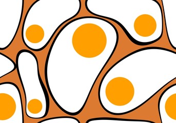 Breakfast seamless scrambled egg pattern for fabrics and kids and clothes and fabrics and wrapping paper and kitchen