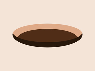 shallow dish icon kitchen vector flat black silhouette