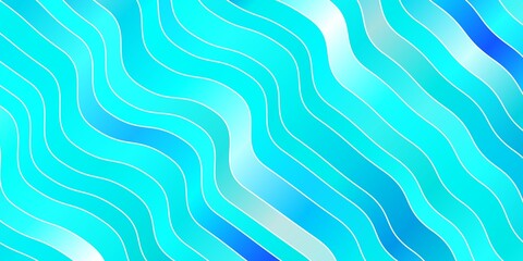 Light Blue, Green vector texture with curves.