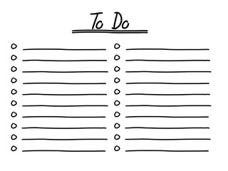 To Do Liste - Aufgaben - Büro Schule Haushalt - 2 Spalten ~ Vorlage Kalender Notizen Organizer Routine Bullet Journal 