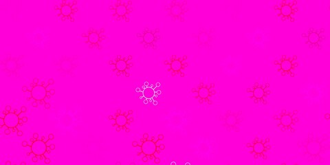 Dark pink vector template with flu signs.