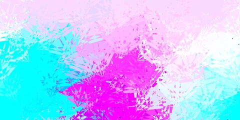 Dark Pink, Blue vector texture with random triangles.