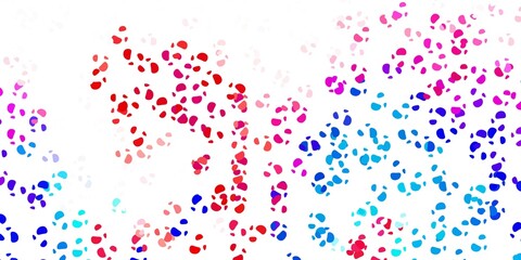 Light blue, red vector background with random forms.