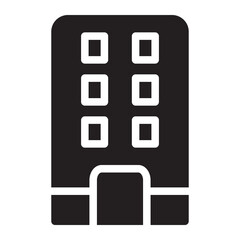 Hotel glyph icon