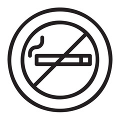 Non Smoking Area line icon
