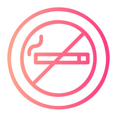 Non Smoking Area gradient icon