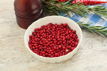 Red pepper corn seeds aroma