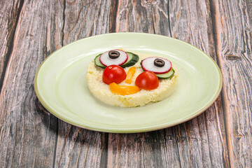 Mashed potato served for kids