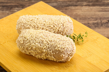 Raw chicken cutlet for roast
