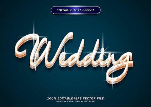 Luxury Neon Wedding Editable Text Effect