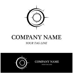 Fototapeta premium compass logo and symbol vector