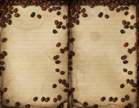 coffee beans on paper