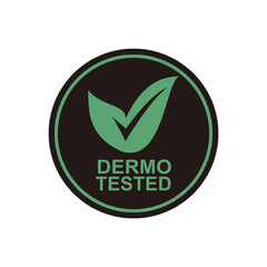 Dermatologically Tested icon vector sign