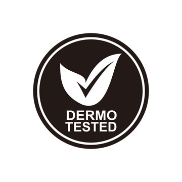 Dermatologically Tested icon vector sign