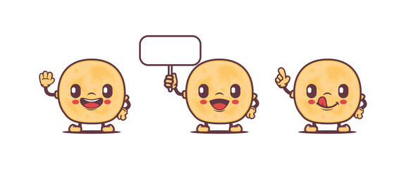 Tortilla cartoon mascot. food vector illustration