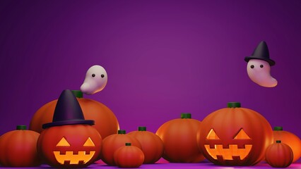 ハロウィン　背景　イラスト