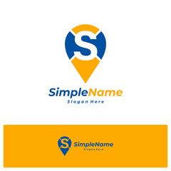 Letter S point Logo Design Template. Point logo concept vector. Creative Icon Symbol