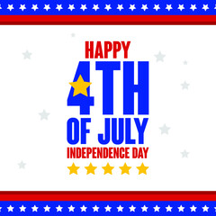 Happy 4th of july Independence Day Free Vector Graphic