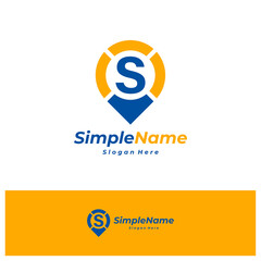 Letter S point Logo Design Template. Point logo concept vector. Creative Icon Symbol