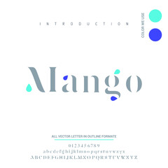 modern and minimal design Letters and numbers for logo and headline design. Isolated on white background