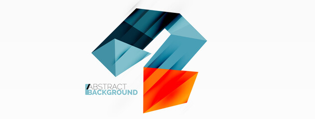 Creative geometric wallpaper. Abstract ribbon style line composition. Techno business template for wallpaper, banner, background or landing