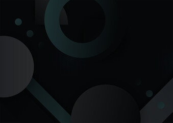 Minimal geometric dark black background abstract design. Vector illustration abstract graphic design banner pattern background template.