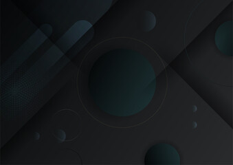 Minimal geometric dark black background abstract design. Vector illustration abstract graphic design banner pattern background template.