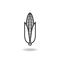 Corn icon on white  background. Corn logo design.