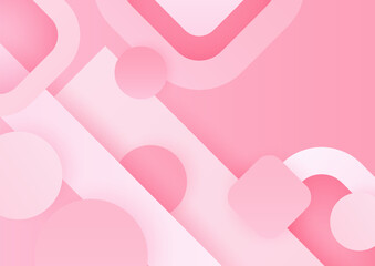 Minimal geometric pink background abstract design. Vector illustration abstract graphic design banner pattern background template.
