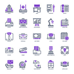 Coworking Space icon pack for your website design, logo, app, UI. Coworking Space icon mix line and solid design. Vector graphics illustration and editable stroke.