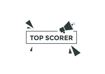 top scorer text label sticker banner. Vector Illustration top scorer Button.
