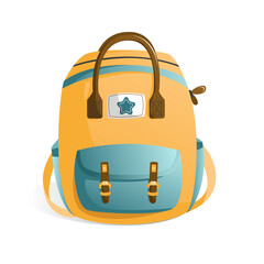 Fototapeta bag isolated on white background, school backpack isolated on white background, bag vector, travel bag, background for school, school theme obraz