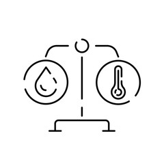 Drought. thirst. Cracked and dried plant or soil. Global disaster. Famine. Climate change vector line icon